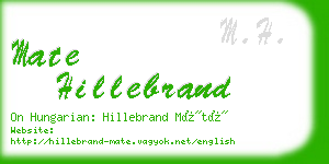 mate hillebrand business card